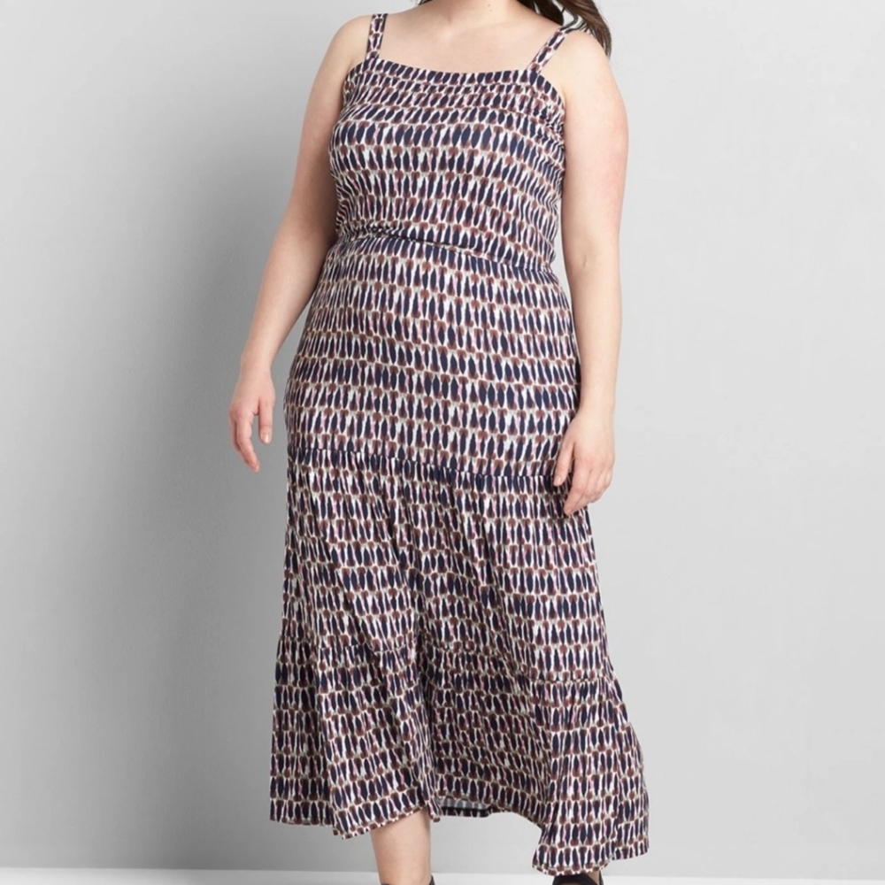 Lane Bryant Ultrasoft Comfy Tiered Dress Size 26/28
